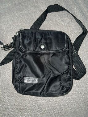 Harrods Black Nylon Crossbody Messenger Bag